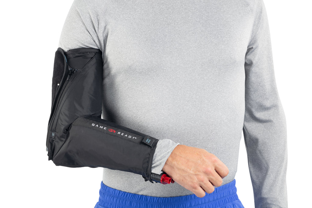 Elbow Wrap — Flexed, on model